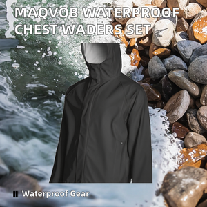 High Quality Wholesale Custom Logo Breathable Comfortable Quick Dry Chest Waders Jacket Pants <b>Set</b> <b>Waterproof</b> UPF 50 100% Fishing - Product Image 2
