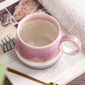 Ensemble <span class=keywords><strong>de</strong></span> tasses à café en céramique artisanale japonaise personnalisée, motif <span class=keywords><strong>de</strong></span> Noël unique et mignon <span class=keywords><strong>de</strong></span> style nordique, couleur rose mouchetée, vente en gros - Product Image 3