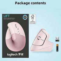 Logitech Lift RGB Mouse nirkabel ergonomis, Mouse komputer layar silang nirkabel vertikal, Mouse Gaming Bluetooth untuk laptop