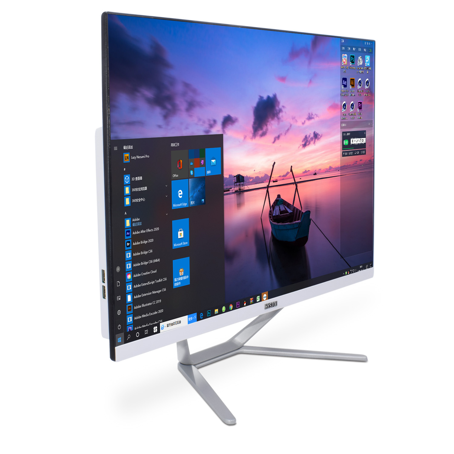 HYSTOU 23.8 Inch Core i5-7300HQ Frameless All In One Touch Screen Desktop Computer