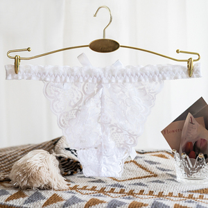Mutandine <span class=keywords><strong>sexy</strong></span> a vita bassa con ricamo in pizzo, schiena scavata e cinturino con fibbia a cuore - Product Image 3