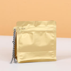 Sacs à café à fond plat de 250g et 500g en gros, personnalisables avec fermeture éclair et corde, colorés, pour marque privée - Product Image 6