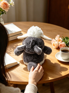 Peluche mouton avec capuche de <span class=keywords><strong>loup</strong></span>, costume de <span class=keywords><strong>loup</strong></span> amovible, animal en peluche <span class=keywords><strong>agneau</strong></span> pour cadeau original <span class=keywords><strong>et</strong></span> décoration de chambre - Product Image 3