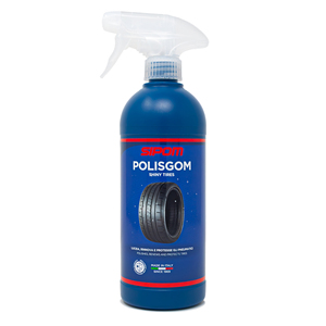 SIPOM POLISGOM Lucidante per pneumatici auto 500ml, protettivo, anti-screpolature, effetto bagnato, per uso domestico - Product Image 1