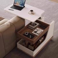 Table basse moderne en panneaux de bois, extensible et mobile avec fonction chariot élévateur, table d'appoint de canapé pour salon, mobilier de maison