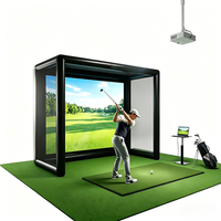 Tente de simulation de golf gonflable mobile avec écran d'impact, système de simulation de golf personnalisé pour l'intérieur et l'extérieur