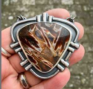 จี้อัญมณีทำจากไม้ธรรมชาติสีเงินสเตอร์ลิง925สำหรับเครื่องประดับขายส่งราคาจำนวนมาก ODM - Product Image 1