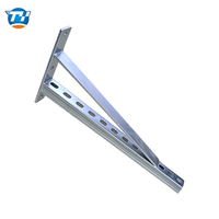 Support triangulaire renforcé UTT7243, support en acier galvanisé pour montage d'équipements industriels en hauteur