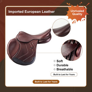 Velocity Rider Pro Pferdes attel Englisch Jumping Jet Langlebiges Leder Deep Seat Competition Ride Stabile Balance Plastik baum - Product Image 2