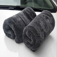 Serviette de séchage en microfibre LINNA OEM, vente en gros, 1200 GSM, extra épaisse, double boucle torsadée, sans rayures, pour le detailing automobile