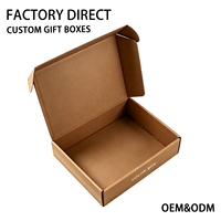 Caja de Cartón Corrugado Kraft Impermeable Portátil con Logotipo Personalizado, Caja de Embalaje de Papel para Envíos, Caja de Embalaje de Cartón Plegable