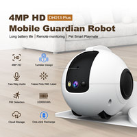Caméra robot intelligente pour animaux de compagnie 4MP, caméra interactive sans fil pour animaux de compagnie, caméra de surveillance avec audio bidirectionnel