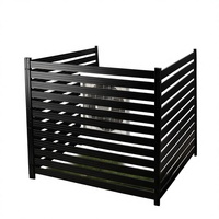 Cubierta de aluminio para aire acondicionado, de diseño artístico, de 3 paneles, metálica, para privacidad, ecológica, impermeable y resistente al óxido, al por mayor