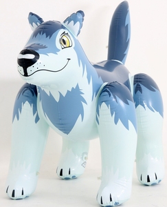 1.8ml Inflatable tùy chỉnh màu xanh sói, sáng bóng PVC Inflatable Husky, kêu cót két đồ chơi động vật - Product Image 2