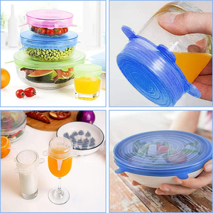 Food Covers Silicone & Lids Food Covers 6 Different Sizes Silicone Lids <b>Microwave</b> Food Silicone Bowl Covers Dishes Jars Bowls - Product Image 6