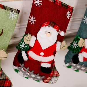 LINGKAI New Year Large Capacity Santa Claus <b>Christmas</b> Socks Xmas Party Supplies Tree Decoration Holiday <b>Gift</b> Giving <b>Bag</b> - Product Image 6