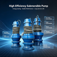 Bomba Sumergible Vertical de Flujo Axial, Bomba de Hélice de Gran Caudal para Descarga de Agua Industrial y Aguas Residuales