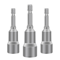 Jeu de douilles hexagonales magnétiques extra longues de 100 mm, embout de 1/4 pouce pour perceuse électrique, extension pour trous profonds