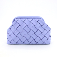 Pochette cosmétique de luxe personnalisée en PU tissé, style mode, mini-sac portable