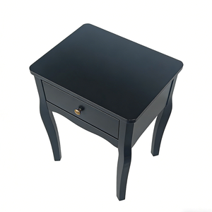 <span class=keywords><strong>Table</strong></span> <span class=keywords><strong>de</strong></span> <span class=keywords><strong>Chevet</strong></span> Moderne et Durable avec Tiroir à Poignée Dorée pour Salon et Chambre à Coucher – Offre Spéciale - Product Image 3