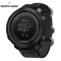 Jam Tangan Digital Olahraga Pria NORTH EDGE, Jam Lari dengan Altimeter, Barometer, Kompas, Tahan Air 50m