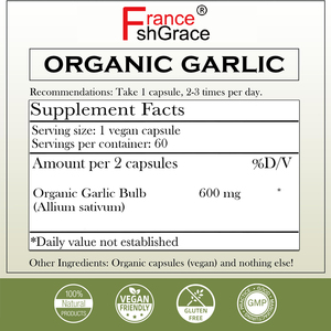 Fabricant en gros de compléments alimentaires à base d'ail, capsules d'ail végétaliennes à haute puissance, extra-fortes, à base d'ail entier, pour soutenir le système immunitaire, 60 capsules - Product Image 4