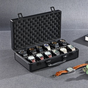 <span class=keywords><strong>Caja</strong></span> Organizadora Profesional Negra <span class=keywords><strong>para</strong></span> <span class=keywords><strong>Relojes</strong></span> con 1/3/5/10/12/18/24/21 Ranuras, <span class=keywords><strong>de</strong></span> Aluminio y <span class=keywords><strong>Madera</strong></span>, en Stock - Product Image 3