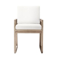 Ensemble de table et chaises de jardin en teck massif de style nordique personnalisable pour une utilisation en bord de piscine et sur la plage