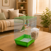 Mangeoire à oiseaux manuelle anti-écureuil en plastique écologique pour usage intérieur, pour perroquet, pinson, canari