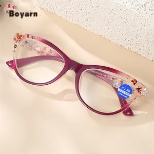 Boyarn Factory Supply Cheap Compact Men Women Anti Blue Light Blocking Glasses Convenient Folding Eyewear Reading Glasses