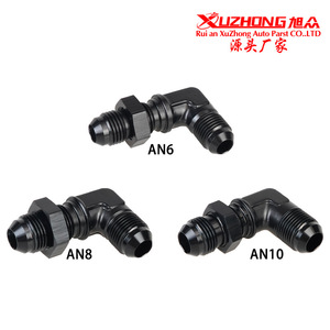 Conector de Codo de Aluminio de 90 Grados AN6 AN8 AN10, Adaptador Macho Hembra, Conectores Automotrices Negros - Product Image 5