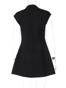Fall Winter New Women's Mini Dress Sexy Sleeveless V-neck Slim A-line Elegant Dress Party Nightclub <strong>Clothes</strong> Women - Product Image 6