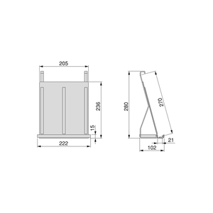 EMUCA Supporto per Tablet Sospeso Grigio Antracite in Acciaio EMU8965135 Contenitori Cubici per Stoccaggio Italia - Product Image 2