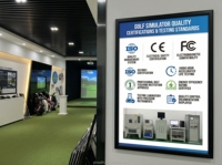 Système de simulateur de golf professionnel 2026 2K 4K HD pour installation intérieure avec analyse du swing, mode multi-sports, moniteur de lancement et divertissement