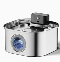 Fontaine à eau intelligente pour animaux de compagnie en acier inoxydable à induction sans fil pour chats et chiens