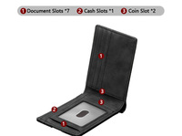 Dompet Kartu Baellerry Desain Baru Tipis Minimalis untuk Pria, Dompet Bisnis Sederhana Kecil untuk Pria, Kulit PU Serat Karton