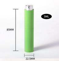 Flacon pulvérisateur de parfum de 5 ml avec pompe, flacon cosmétique vide en plastique avec marquage à chaud, compatible avec les parfums, les huiles essentielles et les diffuseurs de roseaux