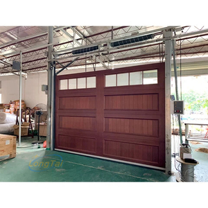 Puerta de Garaje <span class=keywords><strong>Seccional</strong></span> de Madera Sólida Americana ANDEXIN, Puerta Doble Abatible de 8x7, Puerta Corredera <span class=keywords><strong>Lateral</strong></span> Manual Plegable - Product Image 3