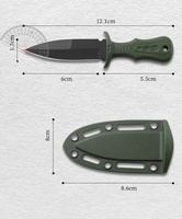 Ensemble de couteaux de cou à lame fixe, couteaux Tanto avec étuis en plastique, outils d'extérieur compacts et durables