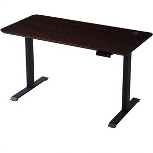 Elektrischer Sitz-Steh-Schreibtisch mit Verstellbarer Höhe Büro-Arbeitsplatz Holztisch Metallrahmen - Product Image 1