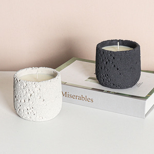 <span class=keywords><strong>Bougeoir</strong></span> coloré de conception originale pot de bougie en béton en céramique vide givré bougie mate mignonne - Product Image 6