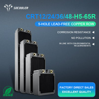 Socooler CRT48-H5-65R 5 trous sans plomb barre de cuivre ordinateur refroidisseur de refroidissement par eau respectueux de l'environnement pour processeur