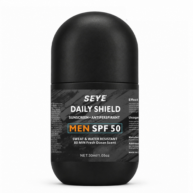 Daily Shield Sunscreen & Antiperspirant for Men, SPF 50, Sweat & Water Resistant 80 Minutes, Fresh Ocean Scent OEM Wholesale