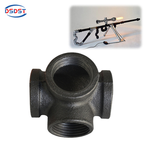 Phụ Kiện Đường Ống Side Outlet Tee Dễ Uốn Sắt Gang 4 <span class=keywords><strong>Way</strong></span> 1/2 3/4 Nữ Đồ Nội Thất Vv 3 Tháng Đen Bằng BSPT Vòng CN;HEB - Product Image 2