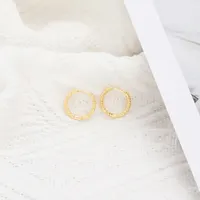 JXX 2021 moda trendi sıcak Minimalist yuvarlak daire 18K altın kaplama geometrik küçük Hoop küpe takılar kadınlar için küpe