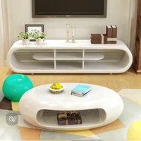Juego de Mesa de Centro y Mueble para TV de Estilo Europeo Moderno para Sala de Estar, Dormitorio, Comedor u Hotel, Color Personalizado, Superficie de Pizarra de Lujo, Duradero
