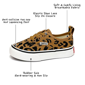 Zapatillas de Lona Estilo Retro para Adolescentes y Niñas con Estampado Floral, Grafiti y Leopardo, Mocasines Casuales para Niños - Product Image 4