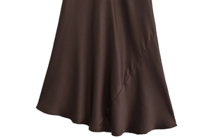 <span class=keywords><strong>Robe</strong></span> <span class=keywords><strong>de</strong></span> soirée élégante en satin uni à col bénitier, <span class=keywords><strong>dos</strong></span> nu, bretelles spaghetti, coupe midi trapèze, pour femme, idéale pour cocktail et soirée - Product Image 4