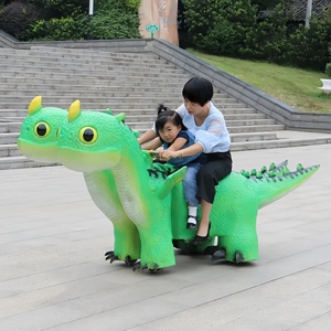 Vendita calda parco divertimenti <span class=keywords><strong>animali</strong></span> bambini bambini che camminano Animatronic batteria elettrica giostre dinosauro a gettoni per il centro commerciale - Product Image 2