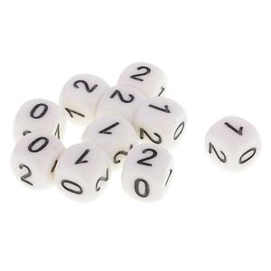 10 pezzi 16mm numeri Set quadrati in lega di zinco acrilico plastico per giochi da tavolo promozioni matematiche - Product Image 6